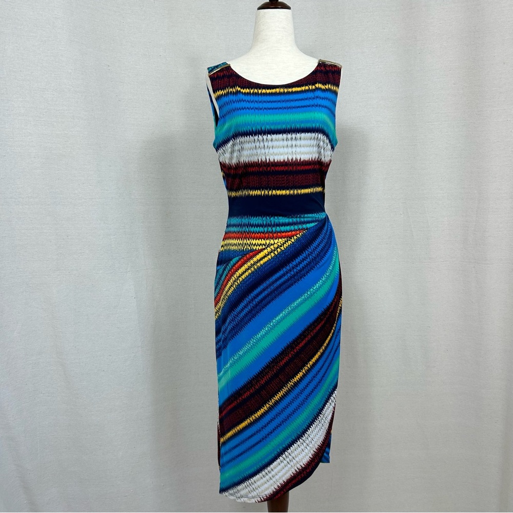 NWOT RAFAELLA Multicolored Striped Sleeveless Dress